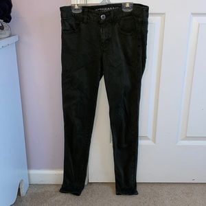 American Eagle olive green jeggings
